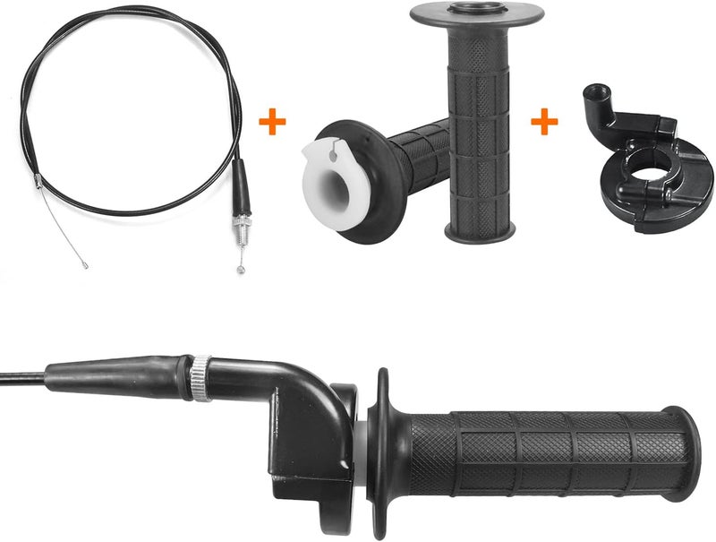 HOLATO 22mm 7/8 Throttle Handle Grips Cable Clamp On Off Switch for Coleman CT100U CT200U Baja Doodlebug Db30 Mb165 Mb200 50cc 90cc 110cc 125cc SSR Coolster Apollo CRF50 Pit Dirt Bike - Image 4